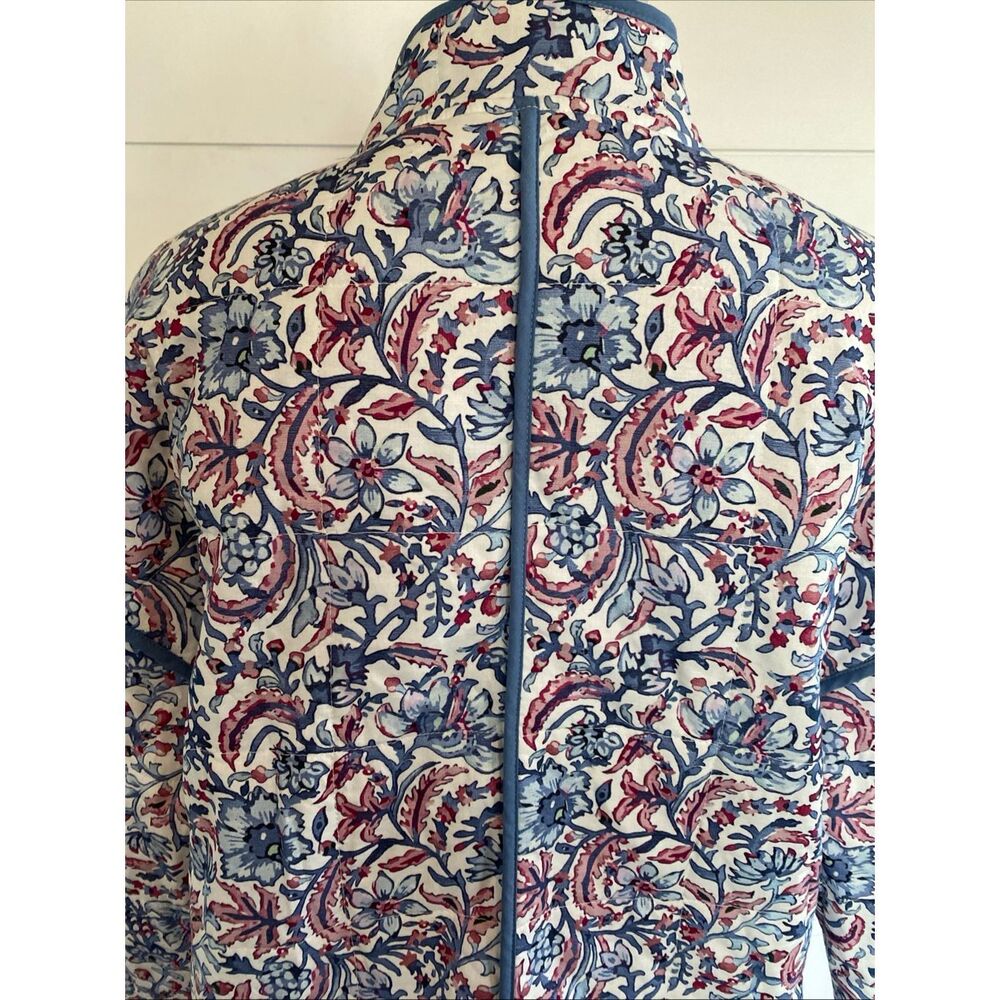 Quilted Floral Print Women's Jacket 7 FOR ALL MANKIND w/Pockets / Size Medium /0 - Picture 10 of 12
